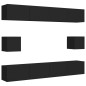 6-tlg. TV-Schrank-Set Schwarz Holzwerkstoff 6-tlg. TV-Schrank-Set Schwarz Holzwerkstoff
