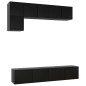 vidaXL 5-tlg. TV-Schrank-Set Schwarz Holzwerkstoff vidaXL 5-tlg. TV-Schrank-Set Schwarz Holzwerkstoff