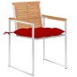 vidaXL Gartenstühle 8 Stk. mit Kissen Massivholz Teak