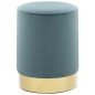 vidaXL Hocker Hellblau und Golden Samt