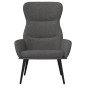 vidaXL Relaxsessel mit Hocker Dunkelgrau Stoff vidaXL Relaxsessel mit Hocker Dunkelgrau Stoff