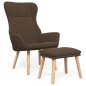 vidaXL Relaxsessel mit Hocker Braun Stoff vidaXL Relaxsessel mit Hocker Braun Stoff