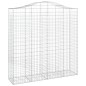 vidaXL Gabionen mit Hochbogen 7 Stk. 200x50x200/220cm Verzinktes Eisen