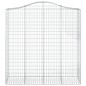 vidaXL Gabionen mit Hochbogen 7 Stk. 200x50x200/220cm Verzinktes Eisen