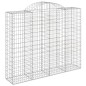vidaXL Gabionen mit Hochbogen 40Stk. 200x50x160/180cm Verzinktes Eisen