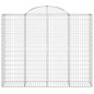 vidaXL Gabionen mit Hochbogen 40Stk. 200x50x160/180cm Verzinktes Eisen