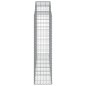 vidaXL Gabionen mit Hochbogen 40Stk. 200x50x160/180cm Verzinktes Eisen