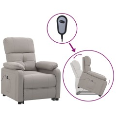 vidaXL Aufstehsessel Taupe Stoff
