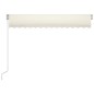 vidaXL Markise Manuell Einziehbar mit LED 350x250 cm Creme