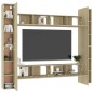 8-tlg. TV-Schrank-Set Sonoma-Eiche Holzwerkstoff 8-tlg. TV-Schrank-Set Sonoma-Eiche Holzwerkstoff
