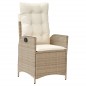 vidaXL 9-tlg. Garten-Essgruppe mit Kissen Beige Poly Rattan vidaXL 9-tlg. Garten-Essgruppe mit Kissen Beige Poly Rattan