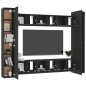 10-tlg. TV-Schrank-Set Schwarz Holzwerkstoff 10-tlg. TV-Schrank-Set Schwarz Holzwerkstoff