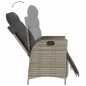 vidaXL 9-tlg. Garten-Essgruppe mit Kissen Grau Poly Rattan vidaXL 9-tlg. Garten-Essgruppe mit Kissen Grau Poly Rattan