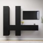 6-tlg. TV-Schrank-Set Schwarz Holzwerkstoff 6-tlg. TV-Schrank-Set Schwarz Holzwerkstoff