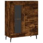Highboard Räuchereiche 69,5x34x180 cm Holzwerkstoff Highboard Räuchereiche 69,5x34x180 cm Holzwerkstoff