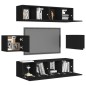vidaXL 6-tlg. TV-Schrank-Set Schwarz Holzwerkstoff vidaXL 6-tlg. TV-Schrank-Set Schwarz Holzwerkstoff