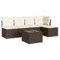 vidaXL 6-tlg. Garten-Sofagarnitur mit Kissen Braun Poly Rattan vidaXL 6-tlg. Garten-Sofagarnitur mit Kissen Braun Poly Rattan