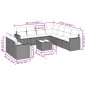 vidaXL 10-tlg. Garten-Sofagarnitur mit Kissen Hellgrau Poly Rattan vidaXL 10-tlg. Garten-Sofagarnitur mit Kissen Hellgrau Poly Rattan