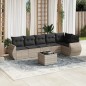 vidaXL 7-tlg. Garten-Sofagarnitur mit Kissen Hellgrau Poly Rattan vidaXL 7-tlg. Garten-Sofagarnitur mit Kissen Hellgrau Poly Rattan