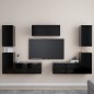 7-tlg. TV-Schrank-Set Schwarz Holzwerkstoff 7-tlg. TV-Schrank-Set Schwarz Holzwerkstoff