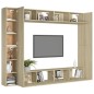 8-tlg. TV-Schrank-Set Sonoma-Eiche Holzwerkstoff 8-tlg. TV-Schrank-Set Sonoma-Eiche Holzwerkstoff