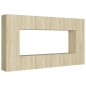 vidaXL 8-tlg. TV-Schrank-Set Sonoma-Eiche Holzwerkstoff vidaXL 8-tlg. TV-Schrank-Set Sonoma-Eiche Holzwerkstoff