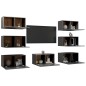 TV-Schränke 7 Stk. Grau 30,5x30x60 cm Holzwerkstoff TV-Schränke 7 Stk. Grau 30,5x30x60 cm Holzwerkstoff