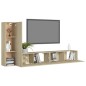 vidaXL 3-tlg. TV-Schrank-Set Sonoma-Eiche Holzwerkstoff vidaXL 3-tlg. TV-Schrank-Set Sonoma-Eiche Holzwerkstoff