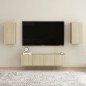 4-tlg. TV-Schrank-Set Sonoma-Eiche Holzwerkstoff 4-tlg. TV-Schrank-Set Sonoma-Eiche Holzwerkstoff