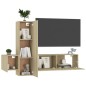 vidaXL 3-tlg. TV-Schrank-Set Sonoma-Eiche Holzwerkstoff vidaXL 3-tlg. TV-Schrank-Set Sonoma-Eiche Holzwerkstoff