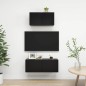 2-tlg. TV-Schrank-Set Schwarz Holzwerkstoff 2-tlg. TV-Schrank-Set Schwarz Holzwerkstoff