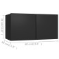2-tlg. TV-Schrank-Set Schwarz Holzwerkstoff 2-tlg. TV-Schrank-Set Schwarz Holzwerkstoff