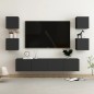 6-tlg. TV-Schrank-Set Schwarz Holzwerkstoff 6-tlg. TV-Schrank-Set Schwarz Holzwerkstoff