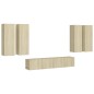 6-tlg. TV-Schrank-Set Sonoma-Eiche Holzwerkstoff 6-tlg. TV-Schrank-Set Sonoma-Eiche Holzwerkstoff