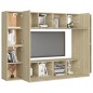 8-tlg. TV-Schrank-Set Sonoma-Eiche Holzwerkstoff 8-tlg. TV-Schrank-Set Sonoma-Eiche Holzwerkstoff