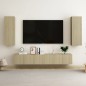 vidaXL 5-tlg. TV-Schrank-Set Sonoma-Eiche Holzwerkstoff vidaXL 5-tlg. TV-Schrank-Set Sonoma-Eiche Holzwerkstoff