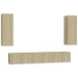 vidaXL 5-tlg. TV-Schrank-Set Sonoma-Eiche Holzwerkstoff vidaXL 5-tlg. TV-Schrank-Set Sonoma-Eiche Holzwerkstoff