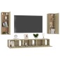 vidaXL 5-tlg. TV-Schrank-Set Sonoma-Eiche Holzwerkstoff vidaXL 5-tlg. TV-Schrank-Set Sonoma-Eiche Holzwerkstoff