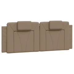 vidaXL Bettgestell mit Kopfteil Cappuccino-Braun 140x200 cm Kunstleder