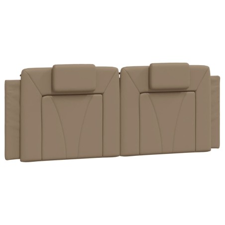 vidaXL Bettgestell mit Kopfteil Cappuccino-Braun 140x200 cm Kunstleder