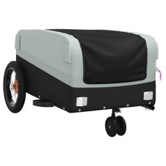 vidaXL Fahrradanhänger Schwarz und Grau 30 kg Eisen