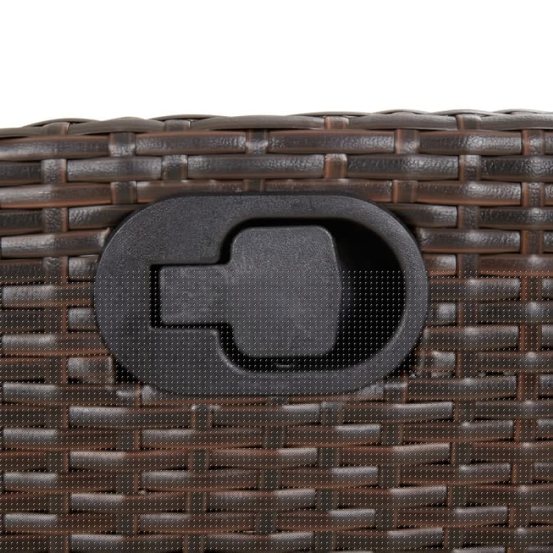 vidaXL Gartensessel Verstellbar mit Kissen Braun Poly Rattan vidaXL Gartensessel Verstellbar mit Kissen Braun Poly Rattan