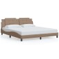 vidaXL Bettgestell mit LED Cappuccino-Braun 180x200 cm Kunstleder vidaXL Bettgestell mit LED Cappuccino-Braun 180x200 cm Kunstleder