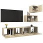 4-tlg. TV-Schrank-Set Sonoma-Eiche Holzwerkstoff 4-tlg. TV-Schrank-Set Sonoma-Eiche Holzwerkstoff