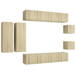 8-tlg. TV-Schrank-Set Sonoma-Eiche Holzwerkstoff