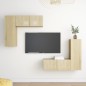 4-tlg. TV-Schrank-Set Sonoma-Eiche Holzwerkstoff 4-tlg. TV-Schrank-Set Sonoma-Eiche Holzwerkstoff