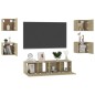 6-tlg. TV-Schrank-Set Sonoma-Eiche Holzwerkstoff 6-tlg. TV-Schrank-Set Sonoma-Eiche Holzwerkstoff