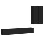 4-tlg. TV-Schrank-Set Schwarz Holzwerkstoff 4-tlg. TV-Schrank-Set Schwarz Holzwerkstoff