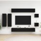 8-tlg. TV-Schrank-Set Schwarz Holzwerkstoff 8-tlg. TV-Schrank-Set Schwarz Holzwerkstoff