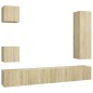 5-tlg. TV-Schrank-Set Sonoma-Eiche Holzwerkstoff 5-tlg. TV-Schrank-Set Sonoma-Eiche Holzwerkstoff